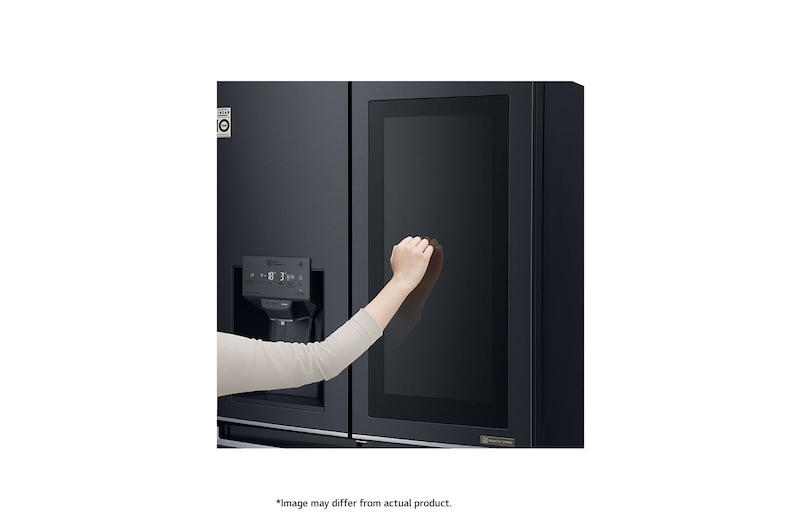 LG 889L Matte Black, 4 Door InstaView Door-in-Door Fridge, GR-X31FTKHL