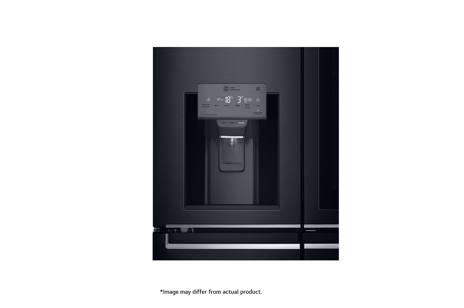 LG 889L Matte Black, 4 Door InstaView Door-in-Door Fridge, GR-X31FTKHL