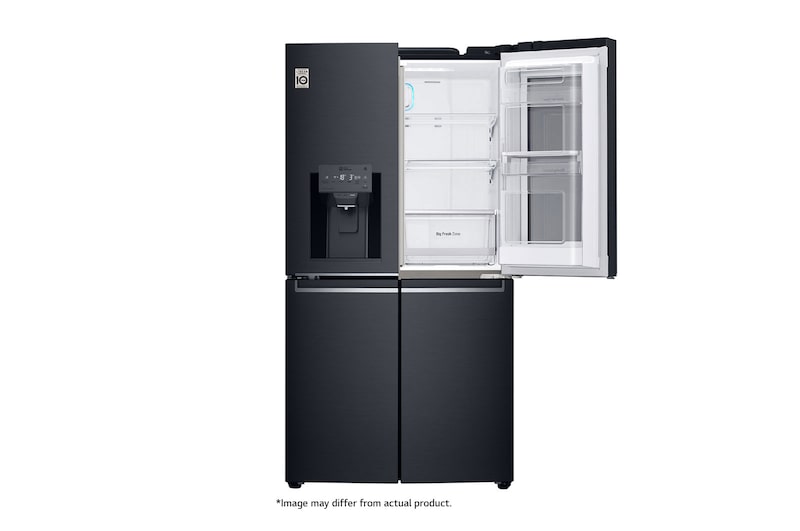 LG 889L Matte Black, 4 Door InstaView Door-in-Door Fridge, GR-X31FTKHL
