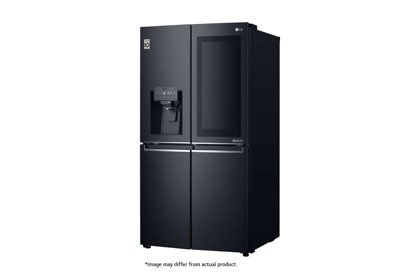 LG 889L Matte Black, 4 Door InstaView Door-in-Door Fridge, GR-X31FTKHL