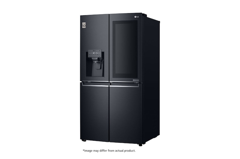 LG 889L Matte Black, 4 Door InstaView Door-in-Door Fridge, GR-X31FTKHL