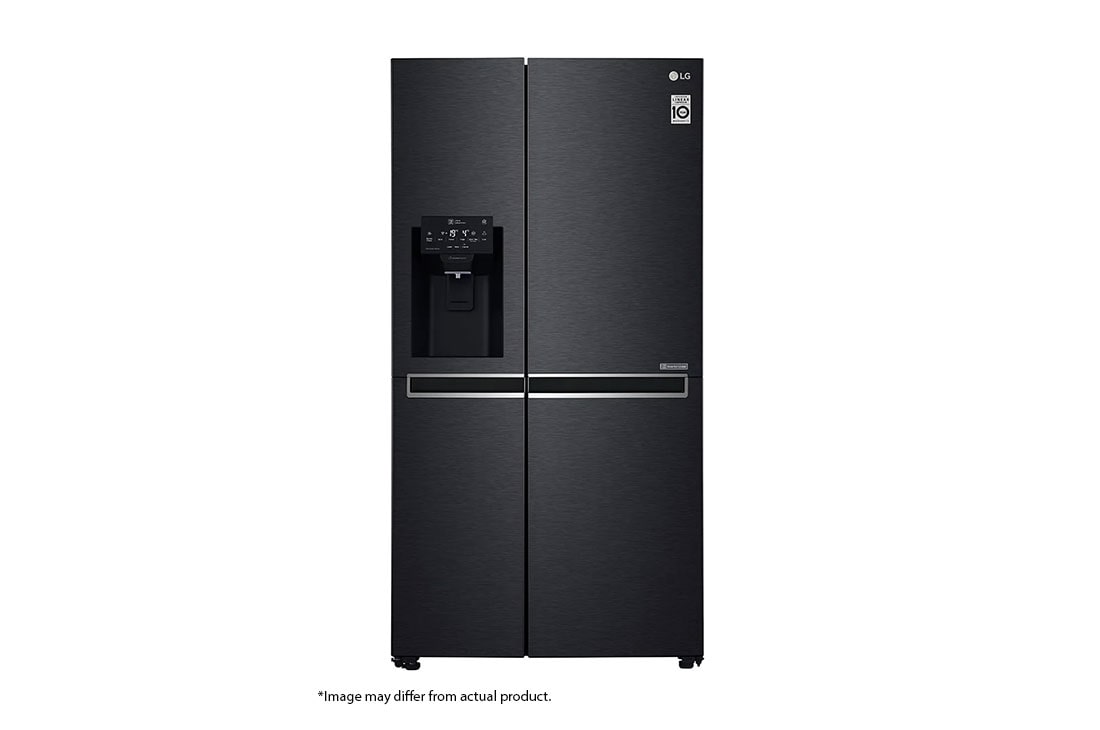 665L Black Stainless Steel Side by Side Fridge, Door-in-Door™ - GC