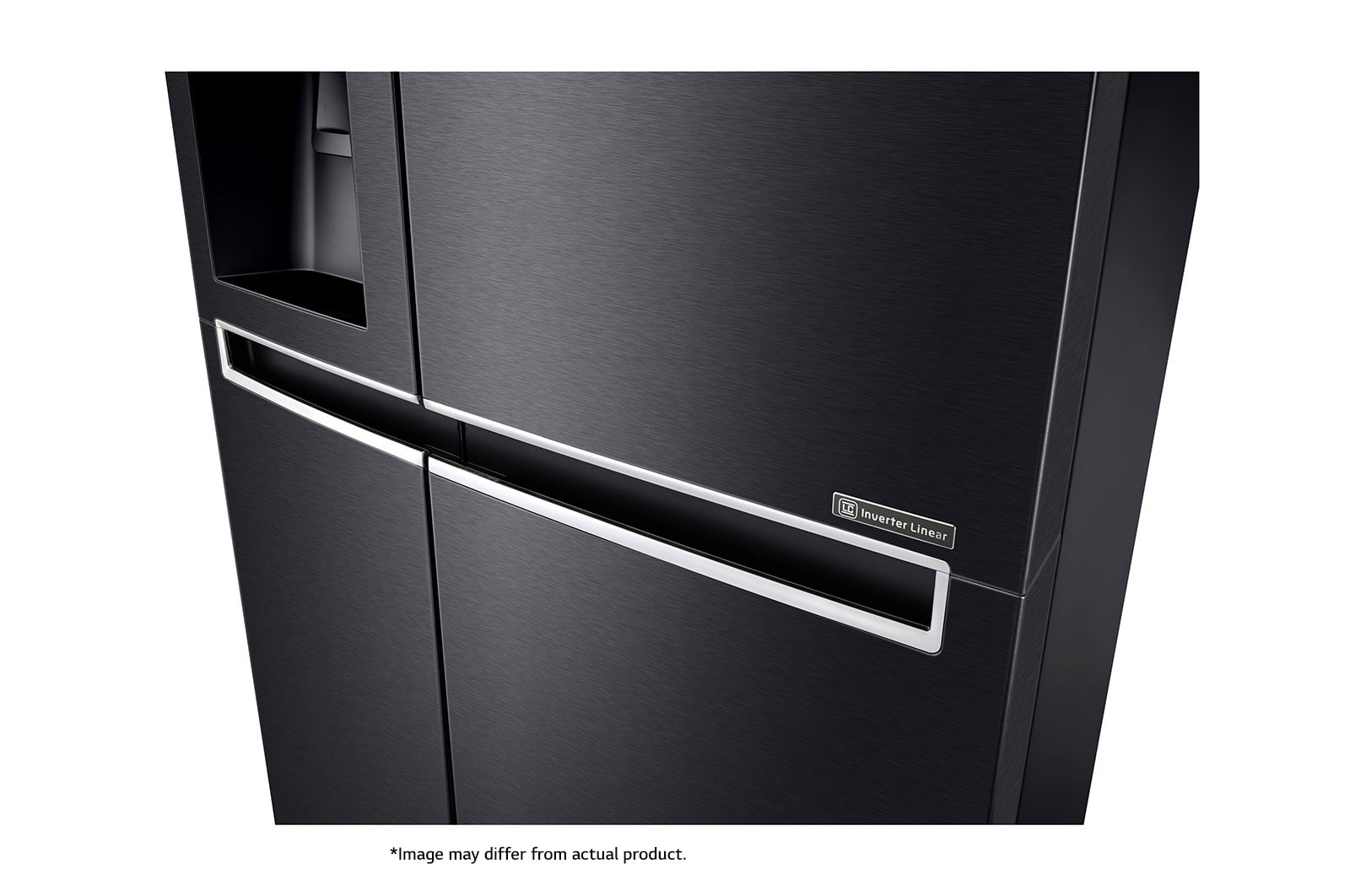 LG 665L Black Stainless Steel Side by Side Fridge, Door-in-Door™, GC-J247CQBV