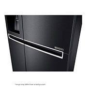 LG 665L Black Stainless Steel Side by Side Fridge, Door-in-Door™, GC-J247CQBV