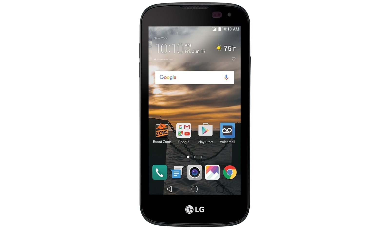 Front view of  K3 Boost Mobile with LTE Speed  LGK100E