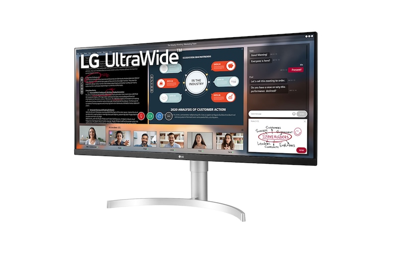 LG 34" UltraWide™ Full HD (2560x1080) HDR IPS Monitor, 34WN650-W