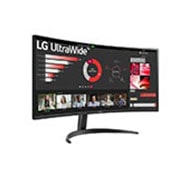 LG 34" 21:9 Curved UltraWide™ QHD (3440x1440) Monitor with FreeSync™, 34WR50QC-B