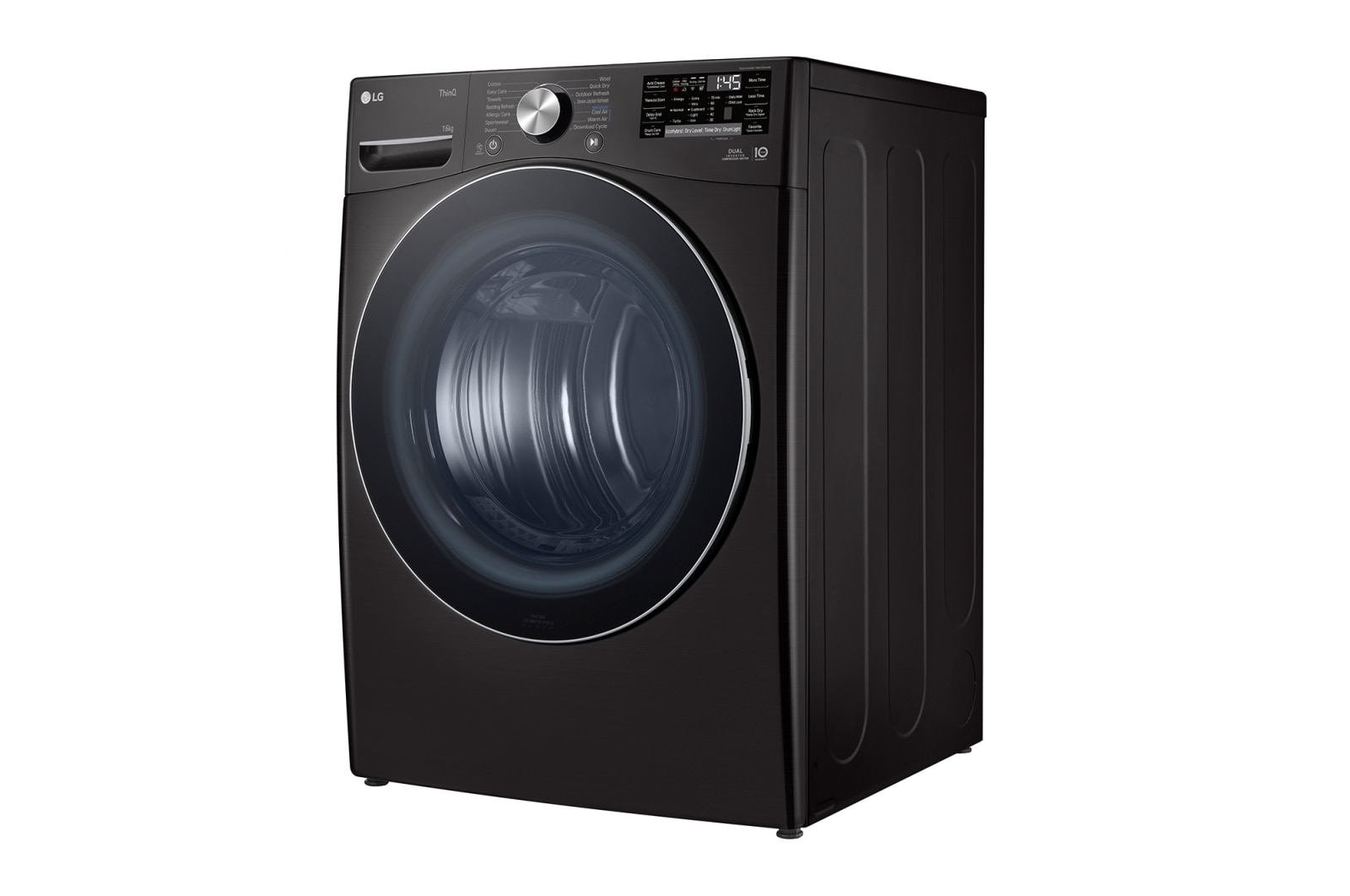 LG 16kg A+++ Dual Inverter Heat Pump Dryer in Black Finish, RH16U8JVCW