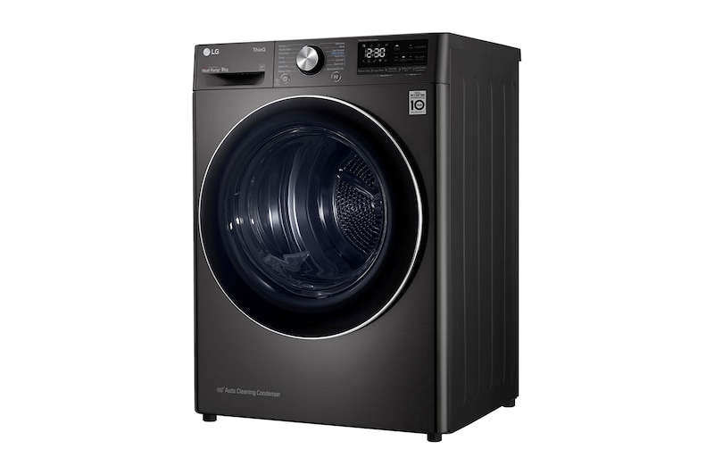 LG 9kg A+++ -10 Dual Inverter Heat Pump Dryer in Black Finish, RH90V9JV2N
