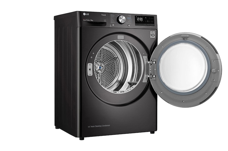LG 9kg A+++ -10 Dual Inverter Heat Pump Dryer in Black Finish, RH90V9JV2N