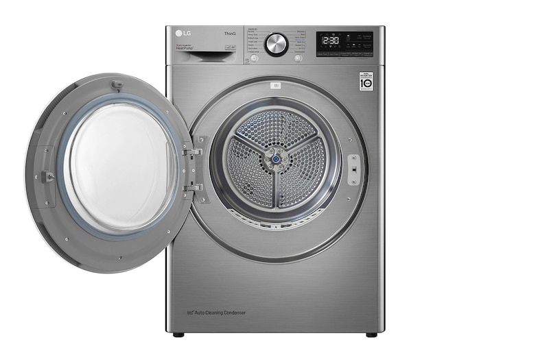 LG 9kg A+++ Dual Inverter Heat Pump Dryer in Stainless Finish, RH90V9PV8N