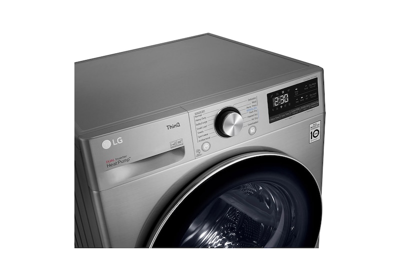 LG 9kg A+++ Dual Inverter Heat Pump Dryer in Stainless Finish, RH90V9PV8N