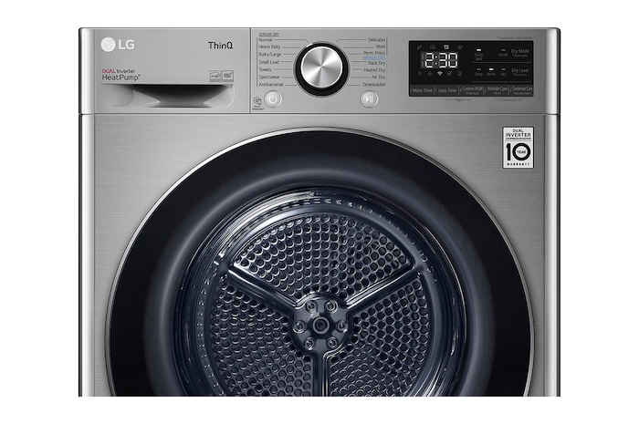 LG 9kg A+++ Dual Inverter Heat Pump Dryer in Stainless Finish, RH90V9PV8N