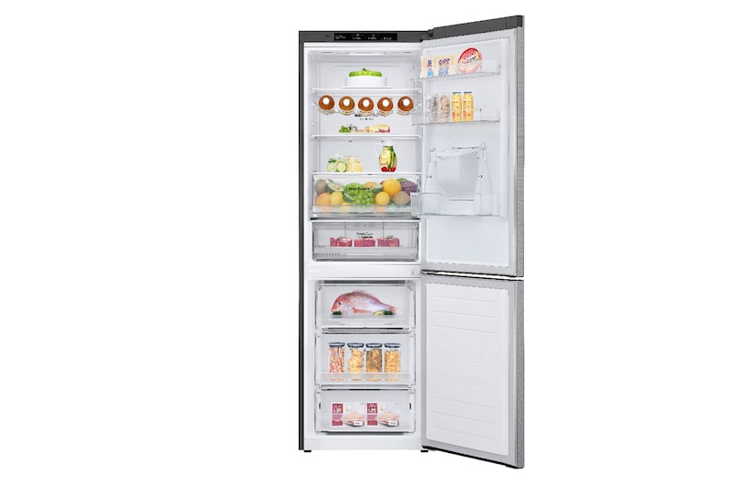 LG 373L Silver, Bottom Freezer, Inverter Linear Compressor, GC-F459NLJZ