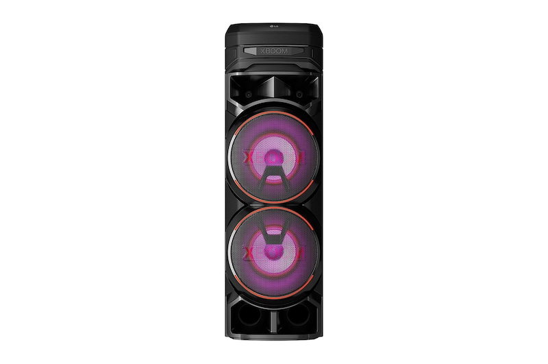 Front view of Bluetooth speaker LG XBOOM RNC9 Karaoke Party Speaker RNC9
