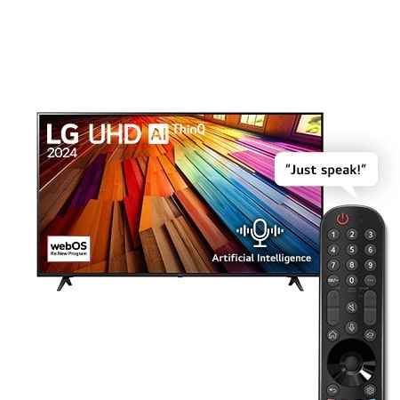 50 Inch LG UHD UT80 4K Smart TV AI Magic remote HDR10 webOS24 2024