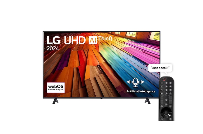LG 55 Inch LG UHD UT80 4K Smart TV AI Magic remote HDR10 webOS24 2024, 55UT80006LA