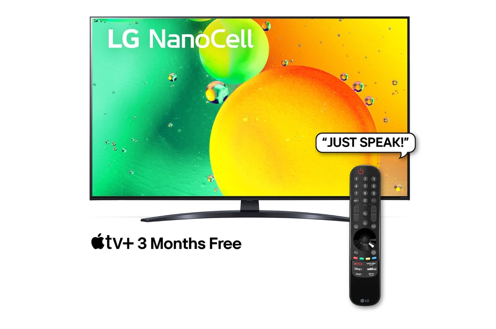 A front view of the LG NanoCell TV