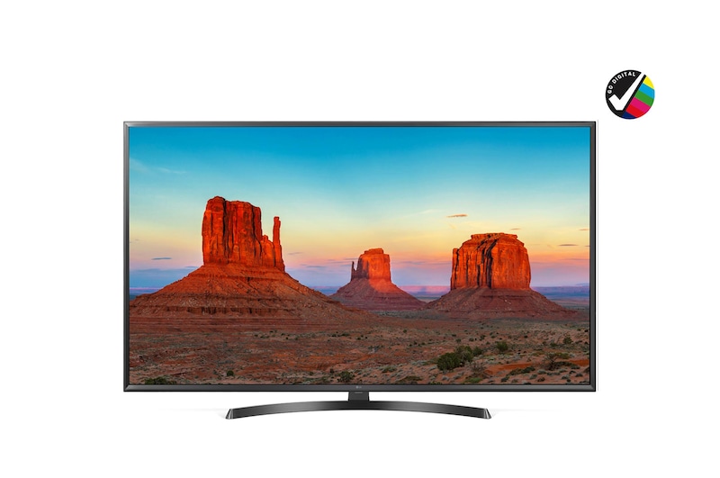 LG UHD TV 65 inch UK6400 Series IPS 4K Display 4K HDR Smart LED TV w/ ThinQ AI, 65UK6400PVC
