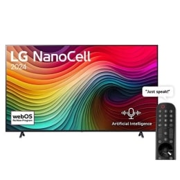86 Inch LG NanoCell NANO80 4K Smart TV AI Magic remote HDR10 webOS24 2024
