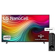 LG 86 Inch LG NanoCell NANO80 4K Smart TV AI Magic remote HDR10 webOS24 2024, 86NANO80T6A