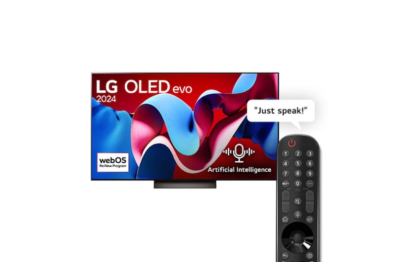 LG 77 Inch LG OLED evo C4 4K Smart TV AI Magic remote Dolby Vision webOS24 2024, OLED77C46LA