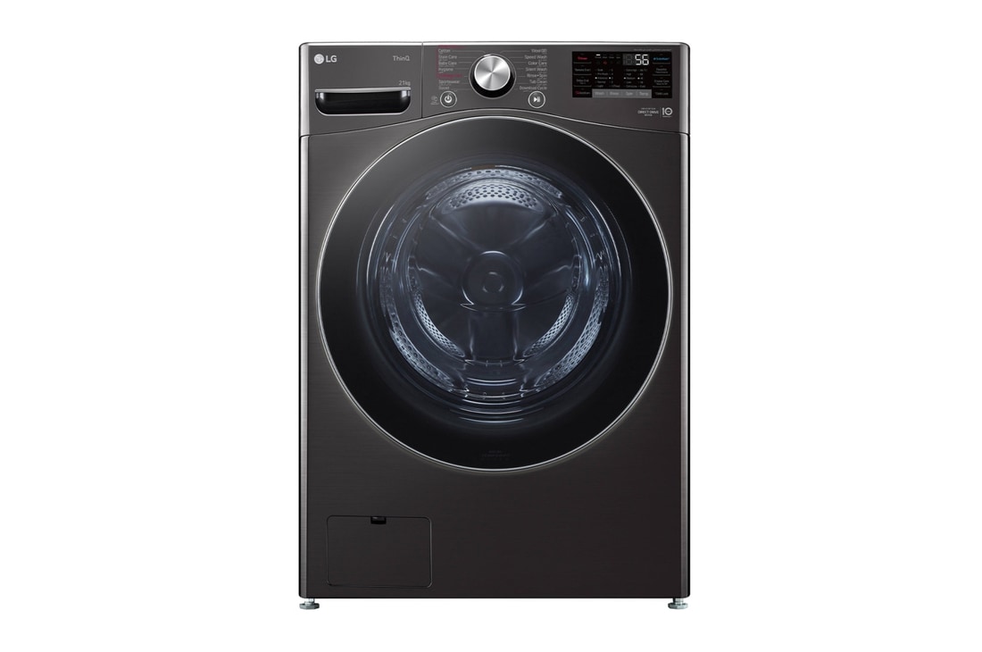 LG 21kg Front Loader Washer with AI DD™ & Steam in Black Finish, F0P2CYV2E