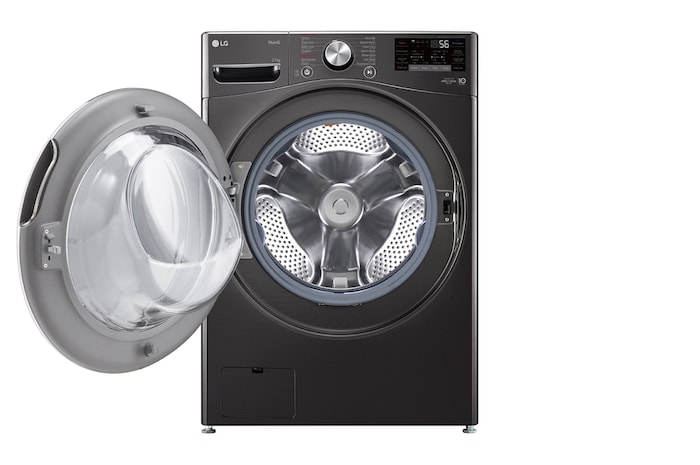 LG 21kg Front Loader Washer with AI DD™ & Steam in Black Finish, F0P2CYV2E
