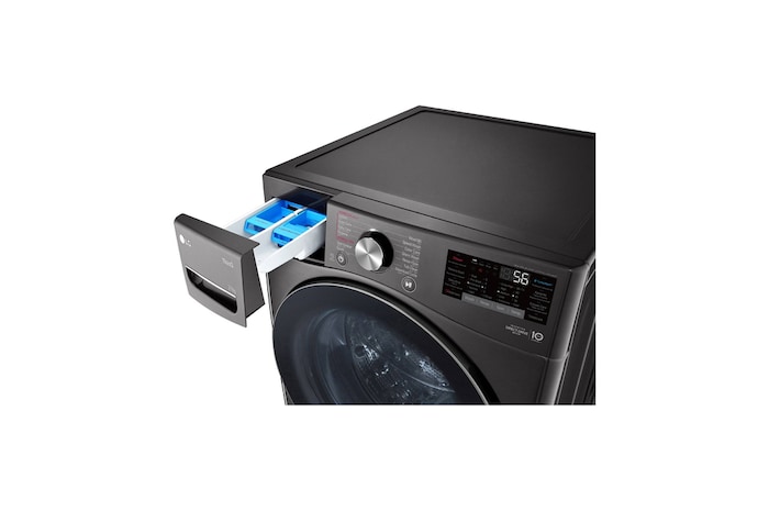 LG 21kg Front Loader Washer with AI DD™ & Steam in Black Finish, F0P2CYV2E
