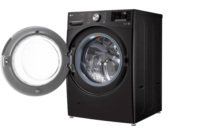 LG 21kg Front Loader Washer with AI DD™ & Steam in Black Finish, F0P2CYV2E