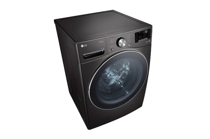LG 21kg Front Loader Washer with AI DD™ & Steam in Black Finish, F0P2CYV2E