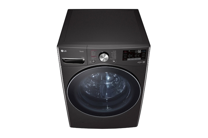 LG 21kg Front Loader Washer with AI DD™ & Steam in Black Finish, F0P2CYV2E