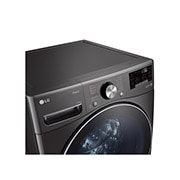 LG 21kg Front Loader Washer with AI DD™ & Steam in Black Finish, F0P2CYV2E