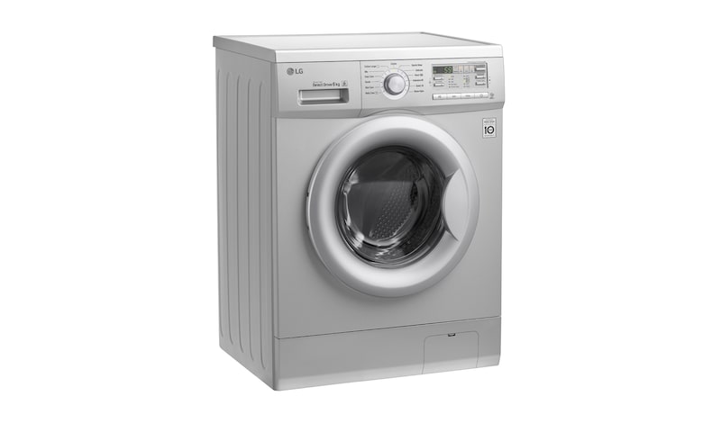 LG 6kg Silver Front Load Washing Machine, F10B8NDP25