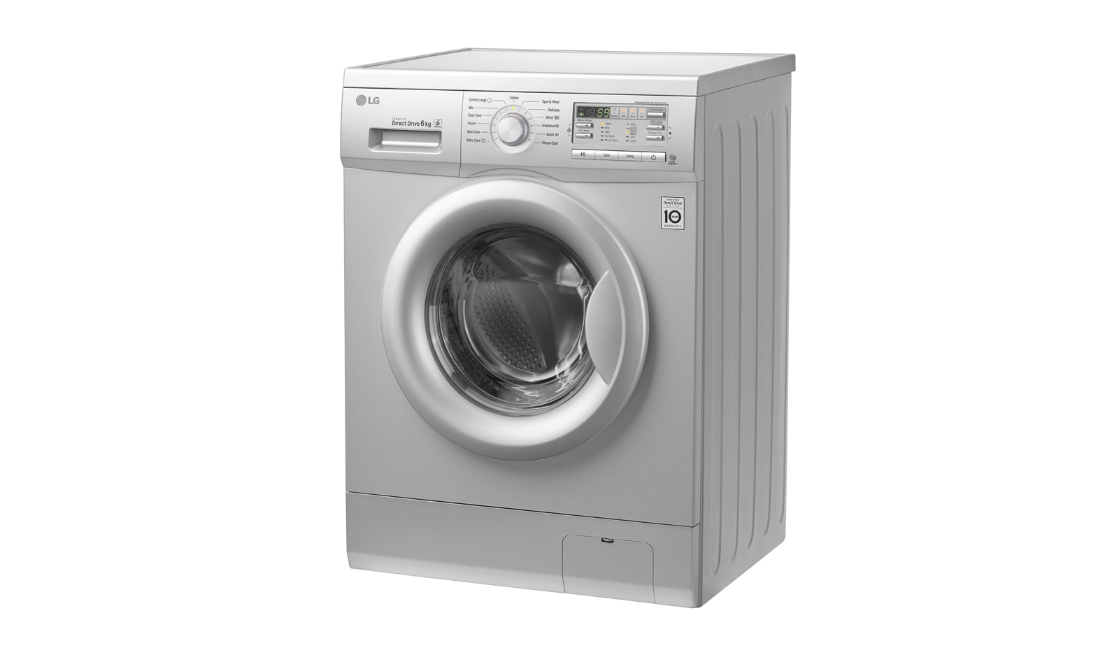 LG 6kg Silver Front Load Washing Machine, F10B8NDP25