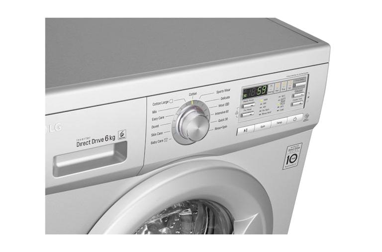 LG 6kg Silver Front Load Washing Machine, F10B8NDP25