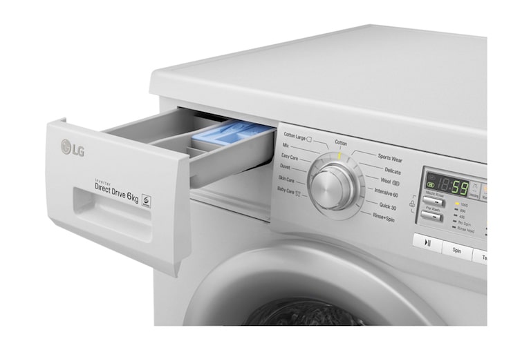 LG 6kg Silver Front Load Washing Machine, F10B8NDP25