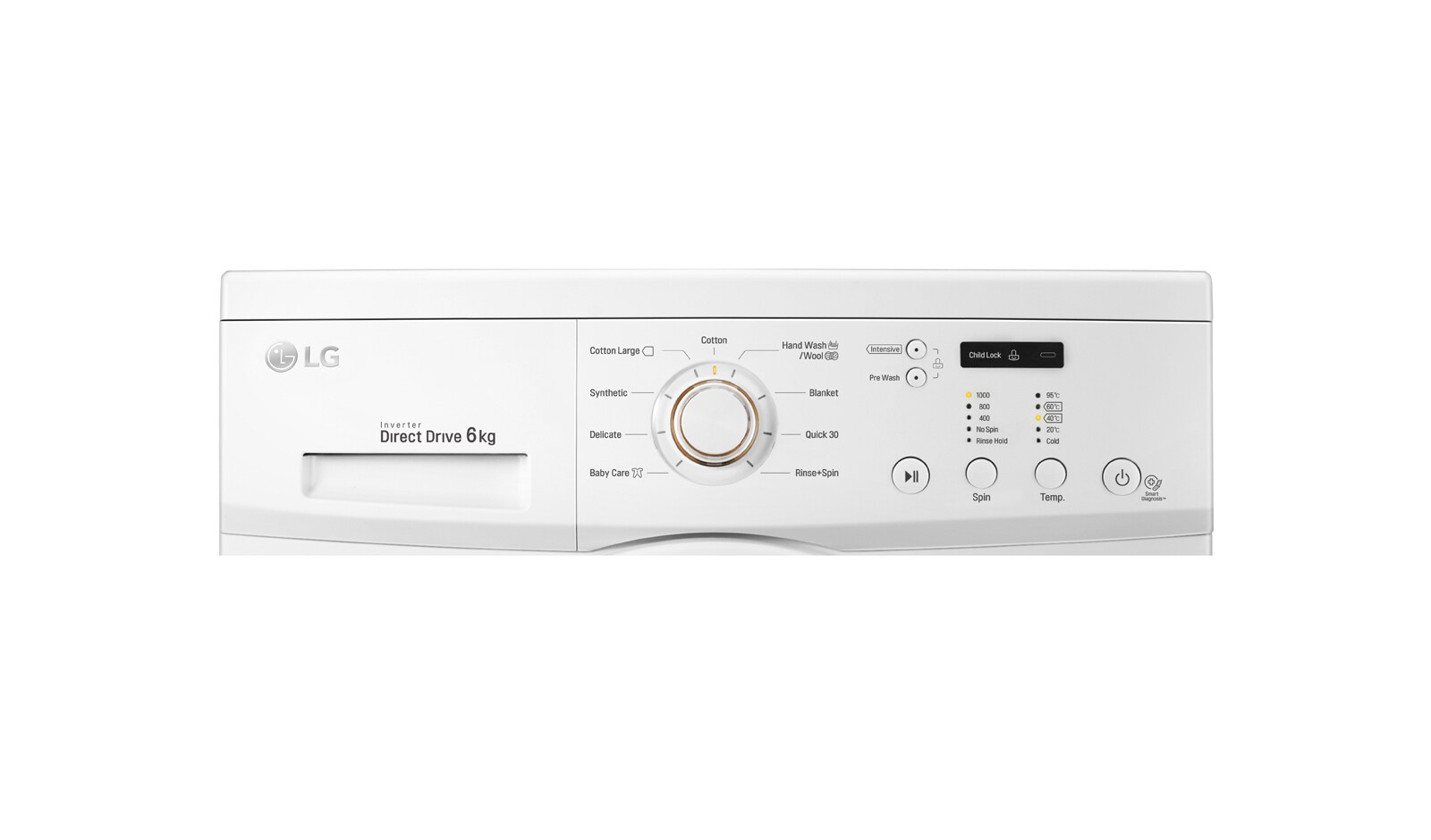 LG Front Load Washing Machine (6kg), F10B8NDP2