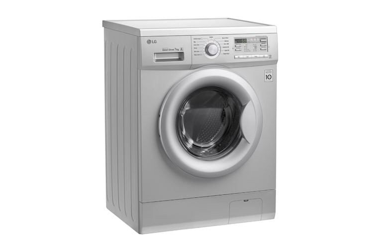 LG 7kg Silver Front Loader Washing Machine, F10B8QDP5
