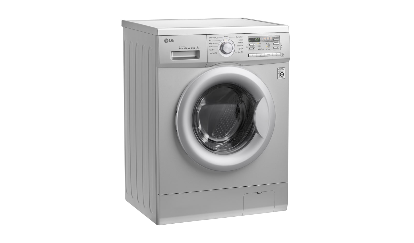 LG 7kg Silver Front Loader Washing Machine, F10B8QDP5
