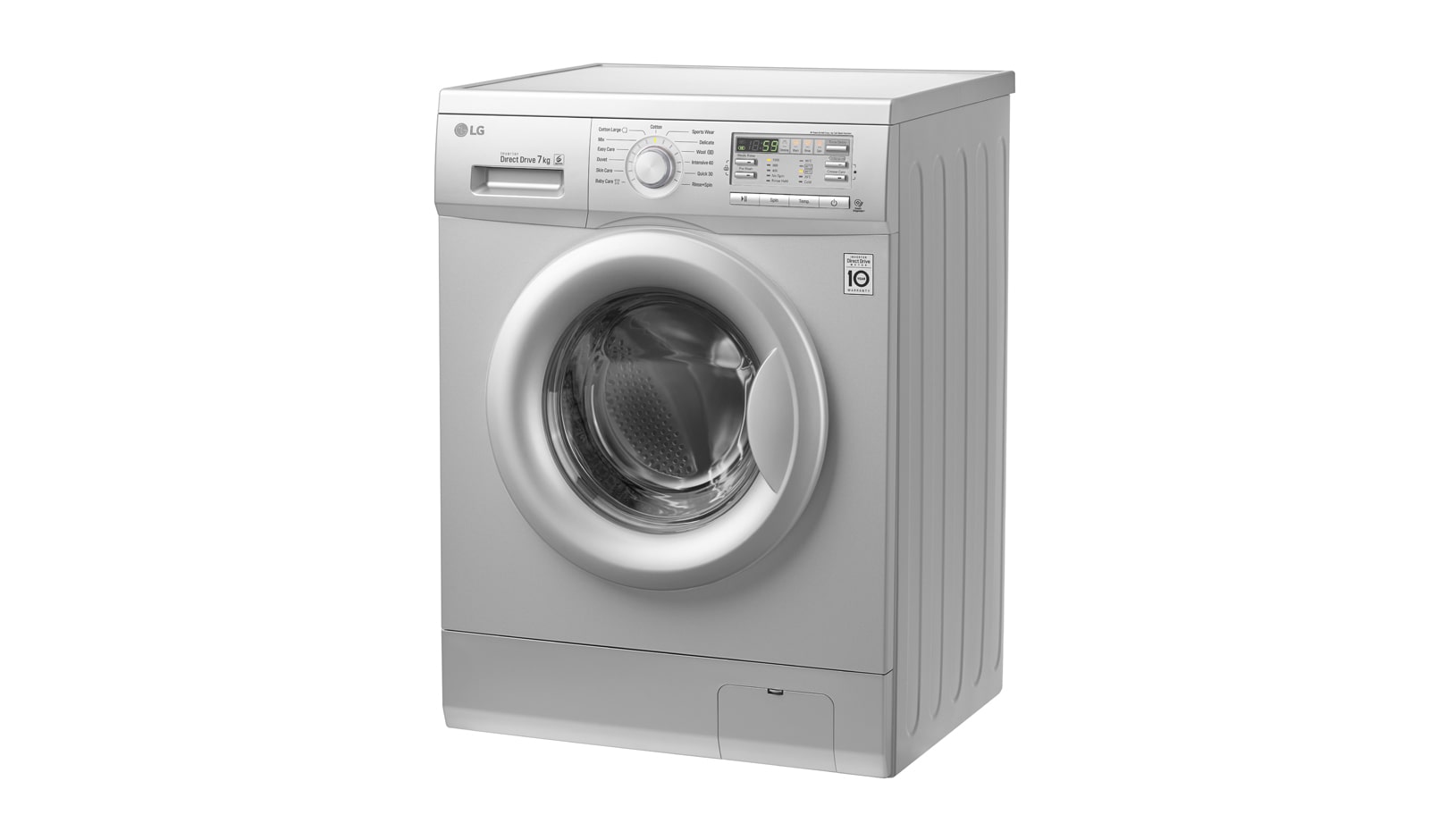 LG 7kg Silver Front Loader Washing Machine, F10B8QDP5