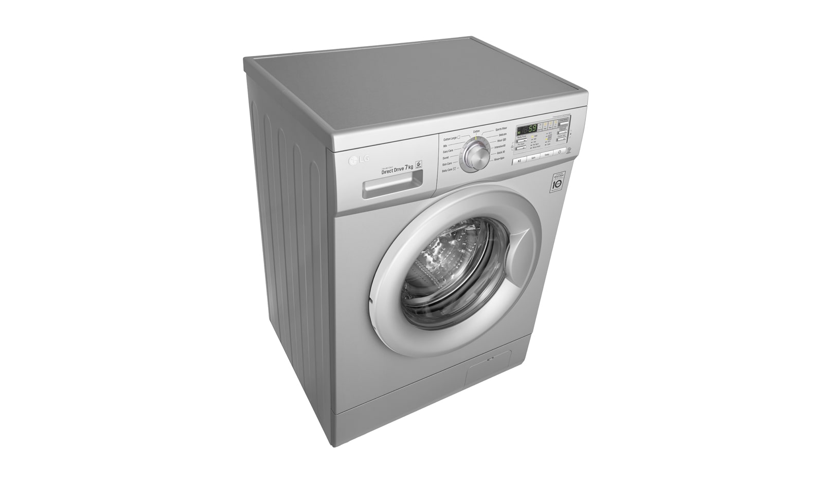 LG 7kg Silver Front Loader Washing Machine, F10B8QDP5