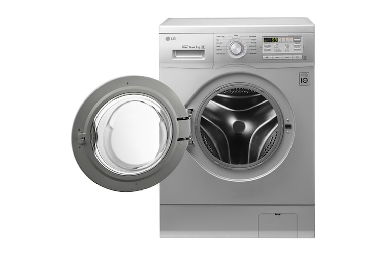 LG 7kg Silver Front Loader Washing Machine, F10B8QDP5