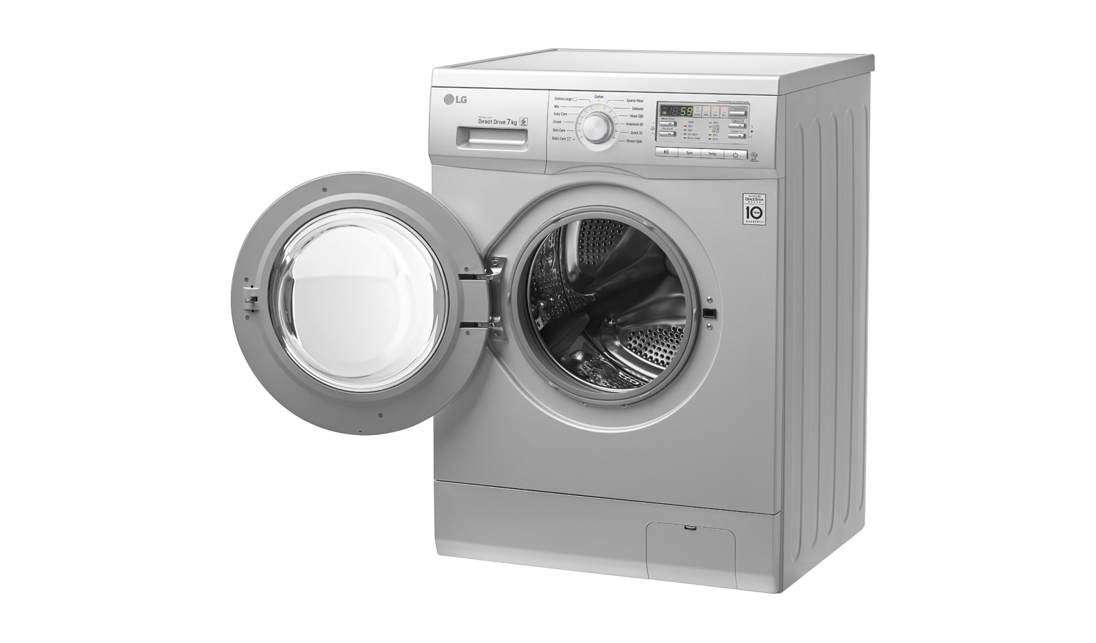 LG 7kg Silver Front Loader Washing Machine, F10B8QDP5