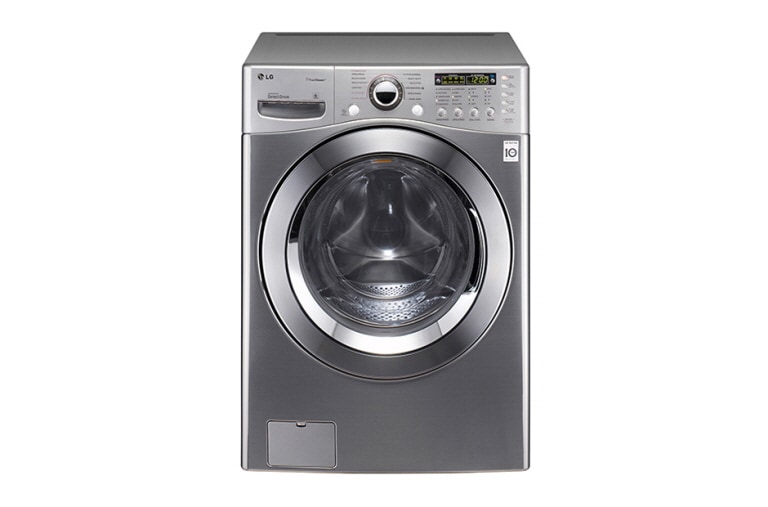 Front view of Stainless Silver Finish, 6 Motion Washer Dryer (17/9 kg) F1255RDS27