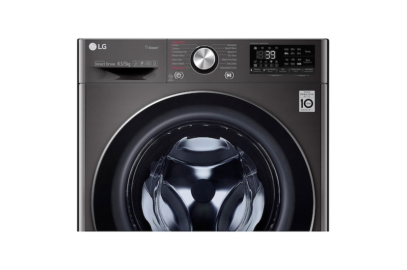 LG 8.5/5kg Front Loader Washer Dryer Combo with AI DD™ & Steam in Black Finish, F2V9GCP2E