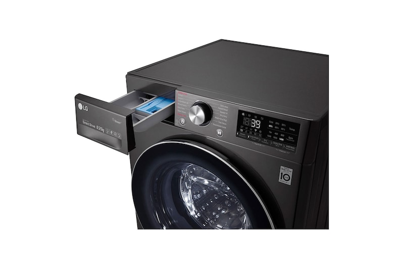 LG 8.5/5kg Front Loader Washer Dryer Combo with AI DD™ & Steam in Black Finish, F2V9GCP2E