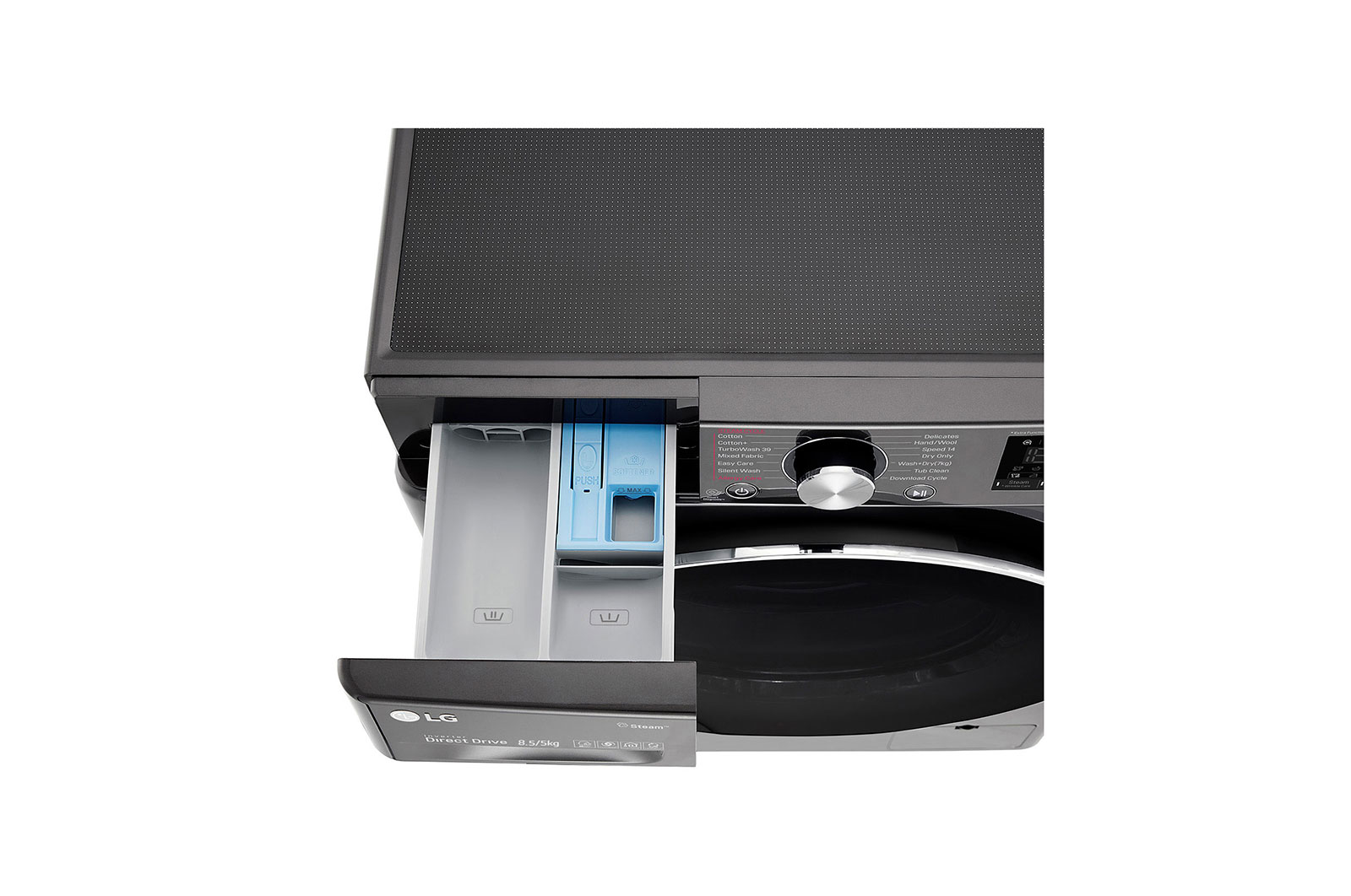 LG 8.5/5kg Front Loader Washer Dryer Combo with AI DD™ & Steam in Black Finish, F2V9GCP2E