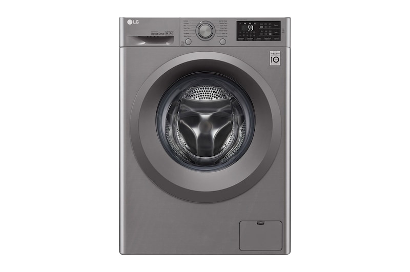 LG 9Kg Silver Inverter Direct Drive Front Loader Washing Machine, F4J5VYP7SP