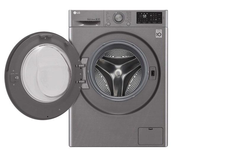 LG 9Kg Silver Inverter Direct Drive Front Loader Washing Machine, F4J5VYP7SP